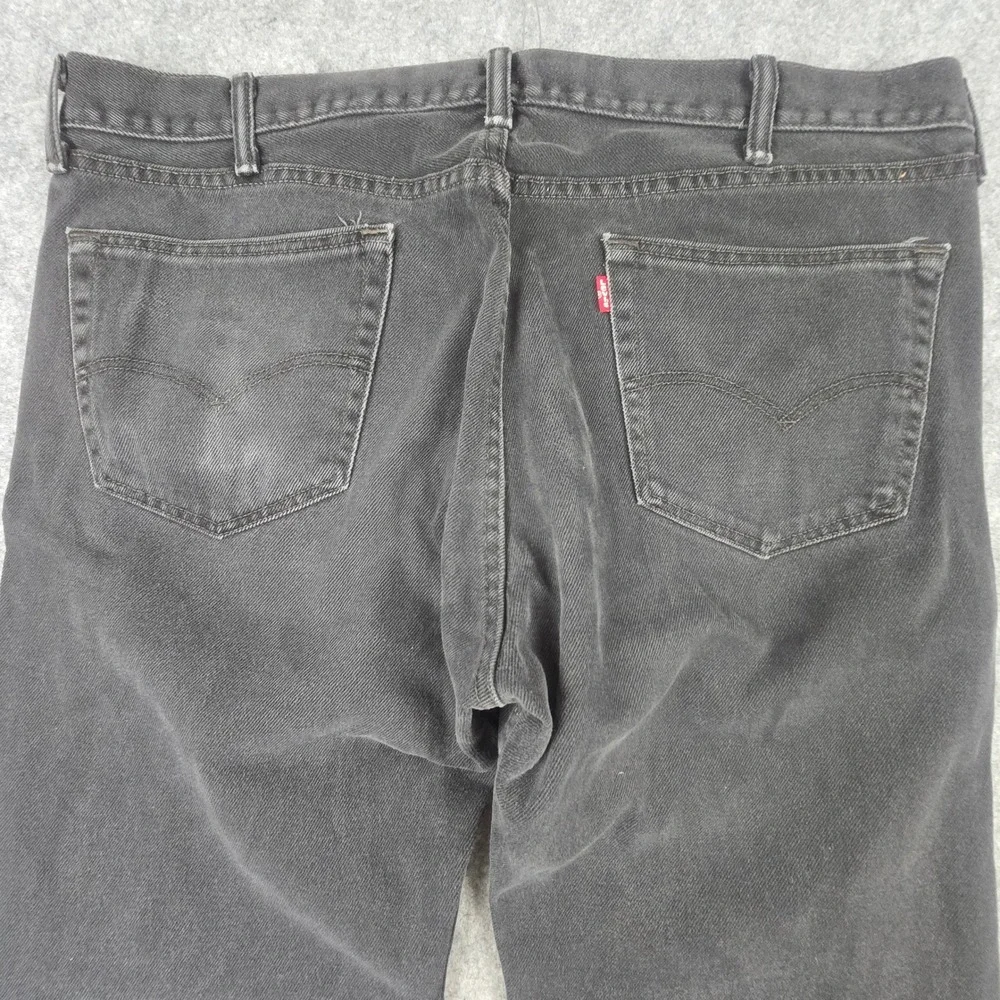 Levi's 505 Jeans Mens 40x29 Black Regular Fit Straight Leg Faded Wash